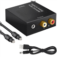 thumbnail image 2 of 2pcs 3.5mm Jack Coaxial Optical Fiber Digital to Analog Audio AUX L/R Converter Digital Audio Decoder Amplifier, 2 of 8