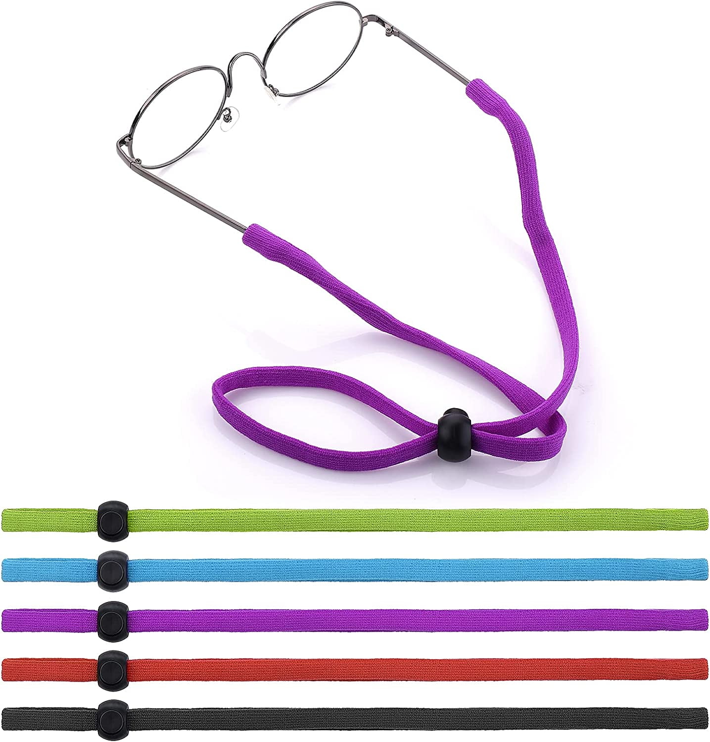 5 PCS Adjustable Eyeglass Strap, Sunglasses Strap, Sports Glasses Band