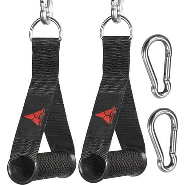 Pro Cable Handles Compatible with Bowflex and Cable Machine, Heavy Duty Exercise Hand Grips Attachment with 2 Carabiners for Resistance Bands Home Gym