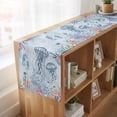 thumbnail image 6 of Table Runners 48 Inches Long Dress Scarves, Blue Jellyfish Coastal Farmhouse Kitchen/Dining Table Runner, Short Coffee Tablerunners, Beach Nautical Ocean Coral Seahorse 13x48 Inch, 6 of 9