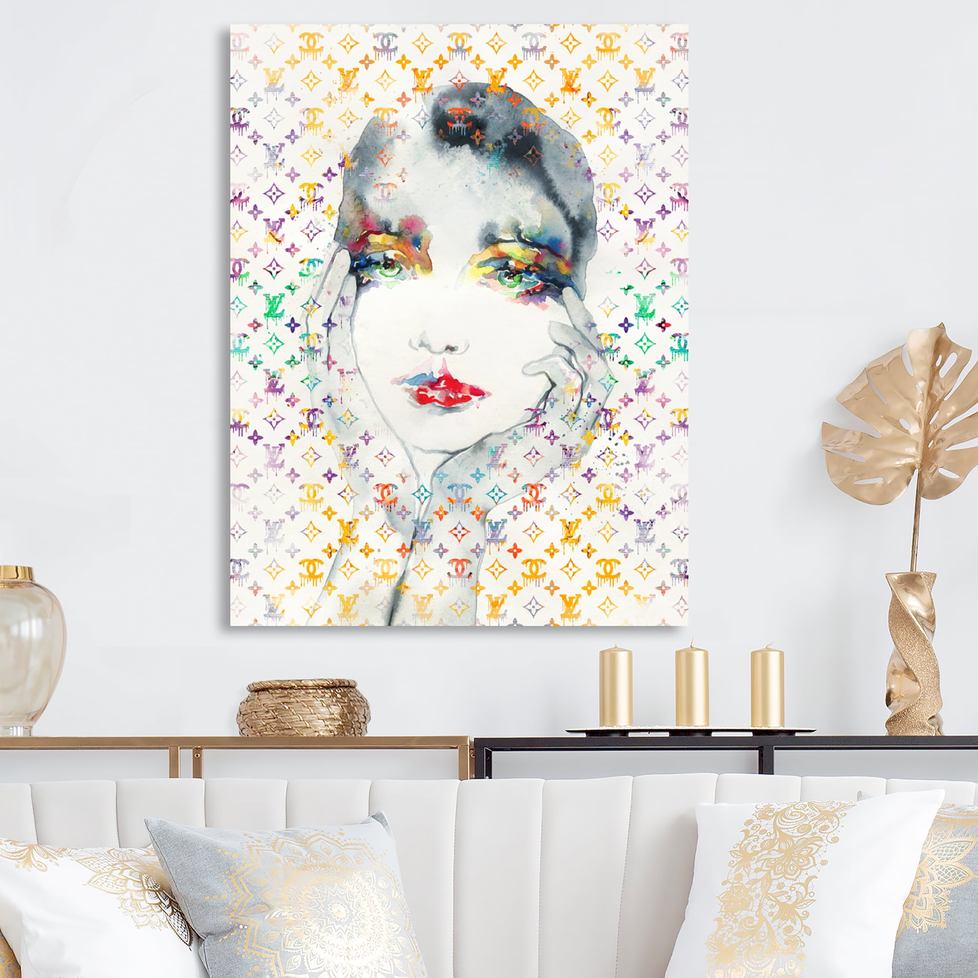 Designart High Fashion Female Sketch II Canvas Wall Art