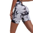 thumbnail image 1 of Mujeres Tie Dye Yoga Shorts Push Up Booty Lifting Leggings de moda Pantalones de chándal elásticos Medias Entrenamiento Fitness Correr Prendas para la parte inferior del cuerpo Negro METRO Minnieouse AP019362-02, 1 of 6