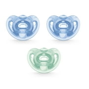 Nuk Comfy Orthodontic Pacifiers, 0-6 Months 3-Pack, Colors May Vary