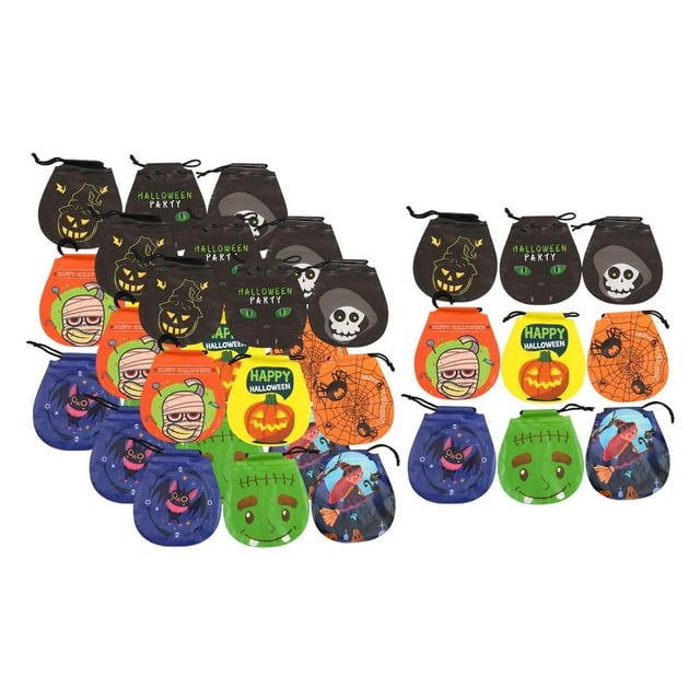 GUOOL -Drawstring Treat Bags 18/27/36Pack Small -Candy Goodie Bags Trick or Treat Gift 36PCS