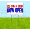 thumbnail image 1 of Ice Cream Shop Now Open (18" x 24") Yard Sign, Includes Metal Step Stake, 1 of 6