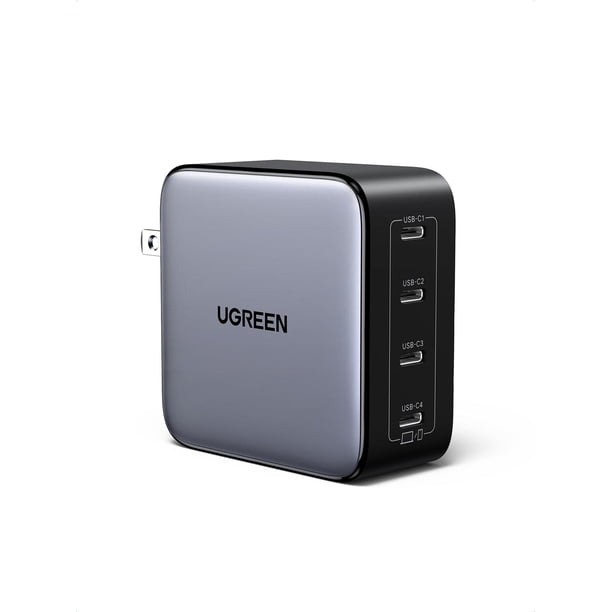 Bloque de cargador USB C UGREEN Nexode 100W y 4 puertos GaN MacBook