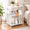 White, variant on Purple Metal End Table With Hooks And Holder For Bedroom, Living Room, Dorm, Office