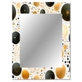 thumbnail image 2 of Designart "Polka Dots In Gold I" Geometric Wall Mirror, Printed Black Wall Mirror, Modern Bathroom Wall Mirror, Decorative Geometric Mirror - 30x40 Inch, 2 of 5