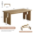 thumbnail image 6 of Tribesigns 63-Inch Executive Desk, Farmhouse Office Computer Desk with Unique Legs, Industrial Writing Workstation Business Furniture for Home Office, Light Brown, 6 of 8