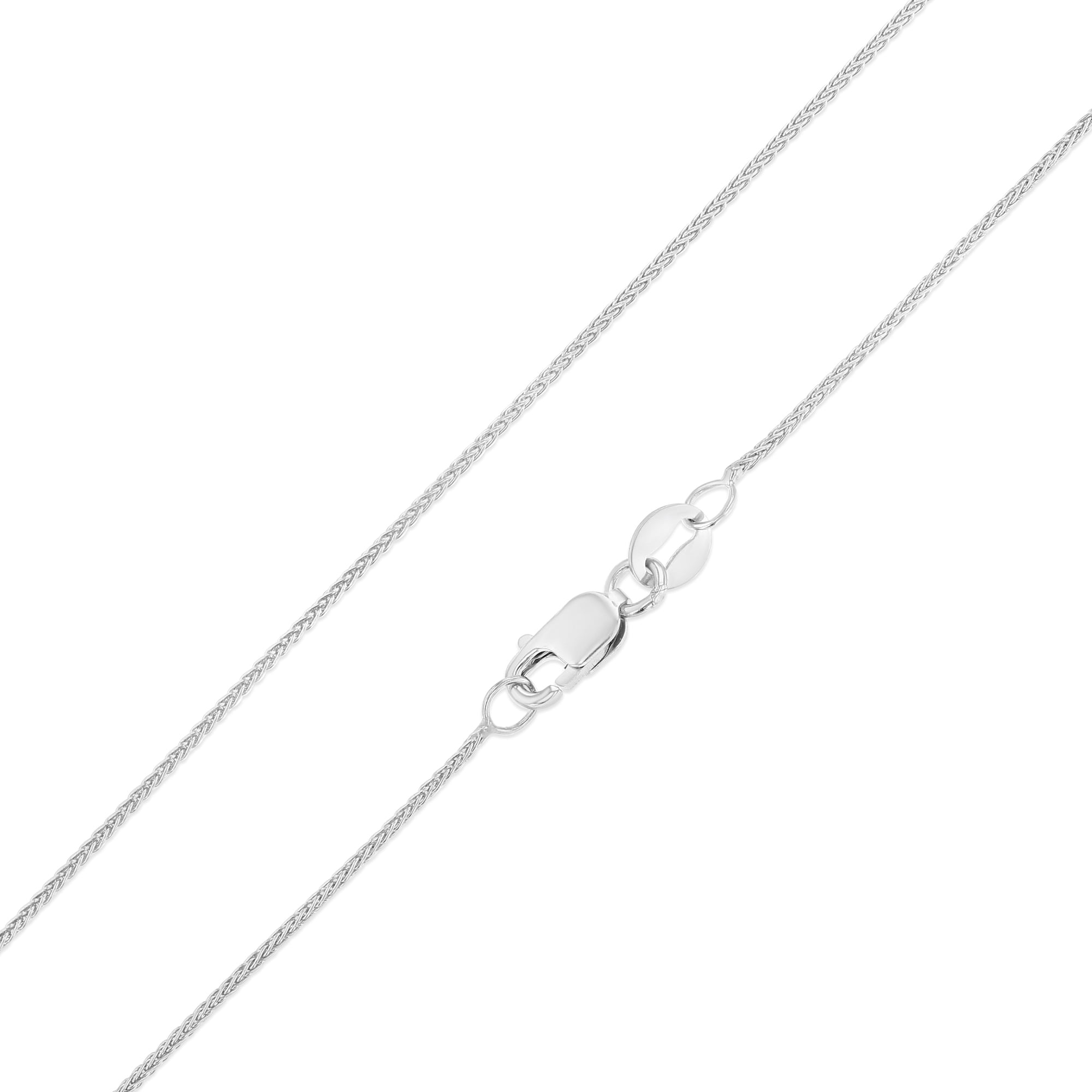 0.9mm 14k Gold Diamond-Cut Wheat Chain Necklace with Lobster Clasp 