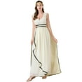 thumbnail image 2 of BLTIBY 2025 Womens Role-playing Dress Sleeveless V Neck Mythological Goddess Stage Play Fashion Long Dresses Beige XL, 2 of 9
