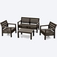 thumbnail image 3 of Juego de Muebles para Jardín, Set 4 Piezas, Sofá Doble, 2 Sillones y Mesa de Centro, Plástico Resistente RIMAX, 3 of 9