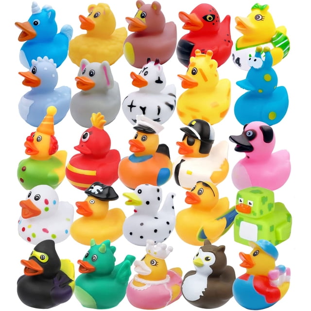 Surtido de juguetes de baño Rubber Duck Pack para niños (paquete de 25)