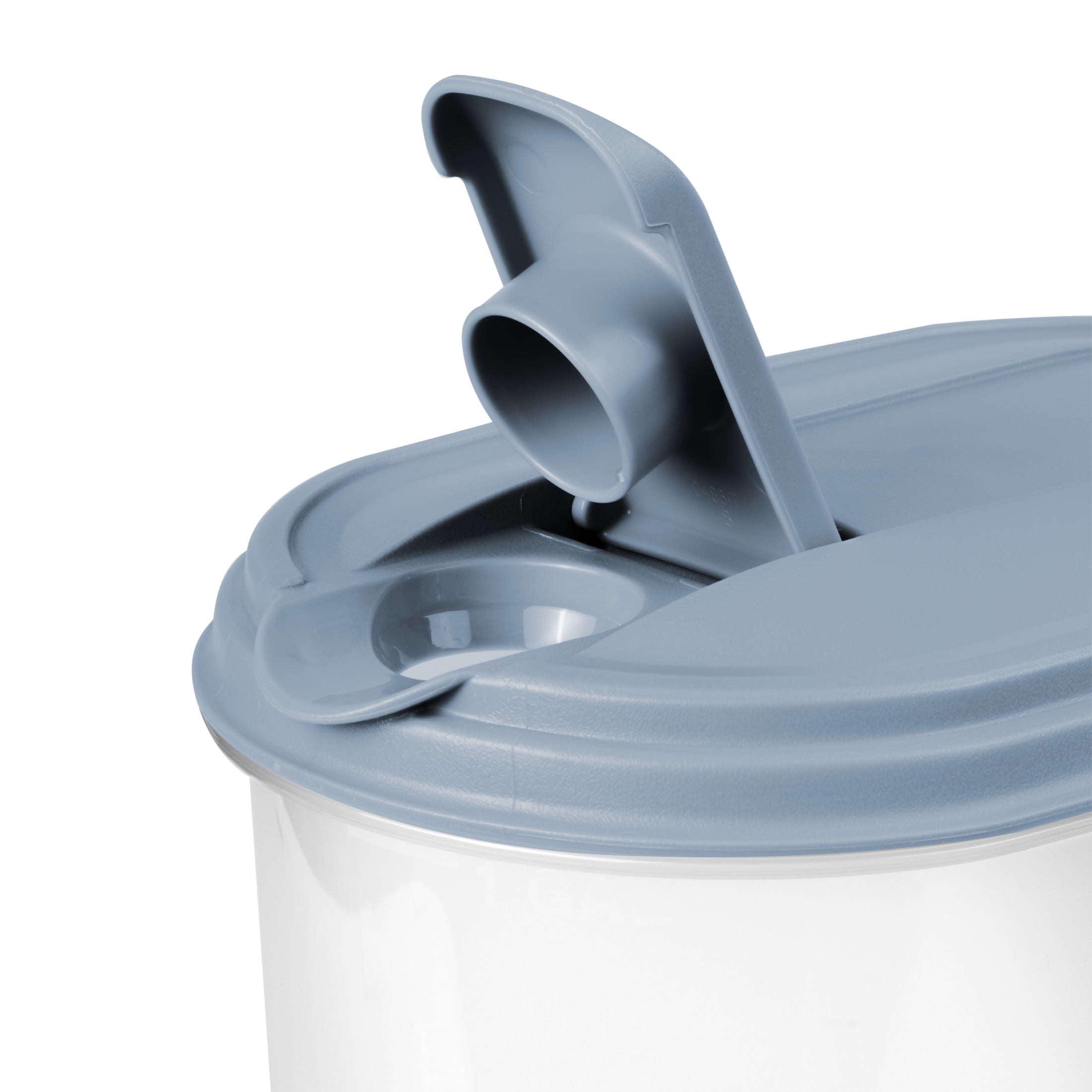 (3 pack) Sterilite, Pitcher, 1 Gallon Pitcher, Clear Plastic, Flip-top Spout, Light Blue, plastic, 1 gal, perfect for chilled drink preparation.