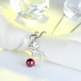 thumbnail image 3 of Fairy Heart Pendant Necklace for Women Sterling Silver Red Garnet Ginger Lyne Collection, 3 of 5