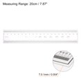 thumbnail image 2 of Unique Bargains 2pcs Film Flexible Ruler 20cm 0.1mm Scale with R Angle & Width Lines PET Plastic Folding Straight Ruler, 2 of 6