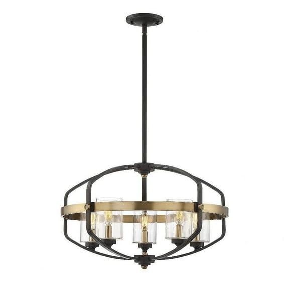 5 Light Pendant-Bohemian Style with Eclectic and Scandinavian Inspirations-20.75 inches Tall By 24 inches Wide Bailey Street Home 159-Bel-2333184