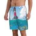 thumbnail image 2 of Naloa Lighthouse Sea Port Men's Beach Shorts, Surfing shorts, Swim trunks, Quick Dry Swim Trunks for Surfing Beach Fun - Medium, 2 of 9