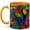 Orange, variant on Paris Balcony Sunset 11oz Ceramic Mug, Romantic City View Coffee Cup