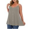 thumbnail image 7 of Posijego Plus Size Tank Tops for Women Camisoles Summer V Neck Sleeveless T-Shirts Beach Vacation Tunic Tank Shirts, 7 of 7