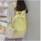 thumbnail image 3 of LHSHID Women Kawaii Pure Colour Small Backpack Purse Girl Cute Bear Pendant Pink Backpack Primary School Student School Bag (Pink), 3 of 6