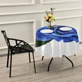 thumbnail image 6 of Coolnut Valentine's Day Round Tablecloth,Realistic Blue Rose Lace Round Table Cloth Water Resistant Spill Proof Large Table Cover for Valentine's Day Romantic Dinner Decorate 60 in, 6 of 7