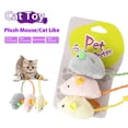 thumbnail image 2 of Plush Cat Toy – 3 Little Mice Set (3 Pack) | Gray, Pink & Yellow | Soft, Small, Eco-Friendly Mice | Hours of Fun for Active Cats, 2 of 7