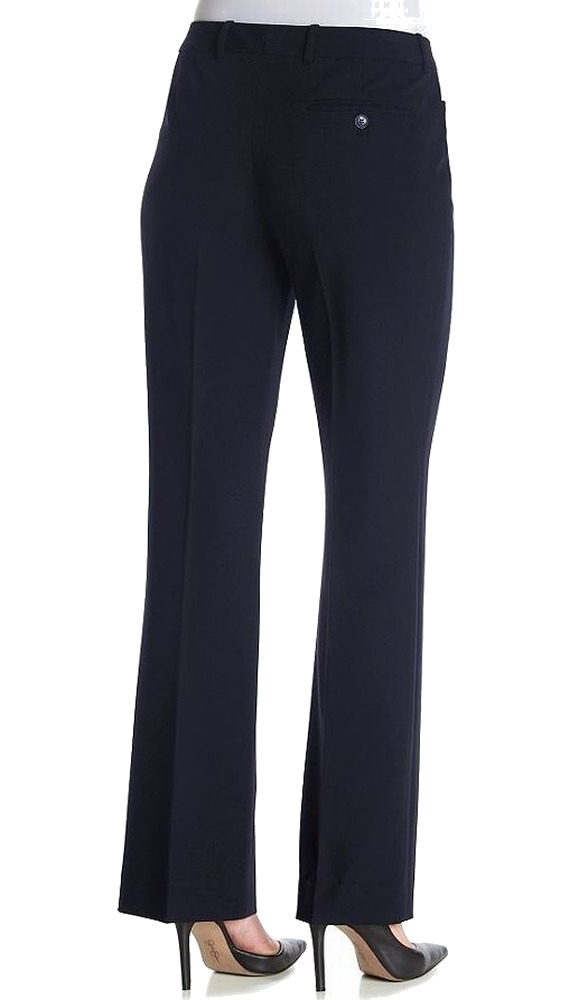 TOMMY HILFIGER Womens Navy Zippered Pocketed Wear To Work Straight leg Pants 14 - image 2 of 3