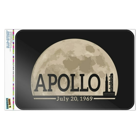 NASA Apollo 11 Moon with Saturn V Rocket and Launchpad Home Business Office Sign