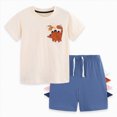 thumbnail image 6 of Boys Clothing Set Toddler Boy Summer Outfits Kids Cotton Short Sleeve Shirt Shorts Toddler Boy Clothes Outfits 2-7 Years, 6 of 9