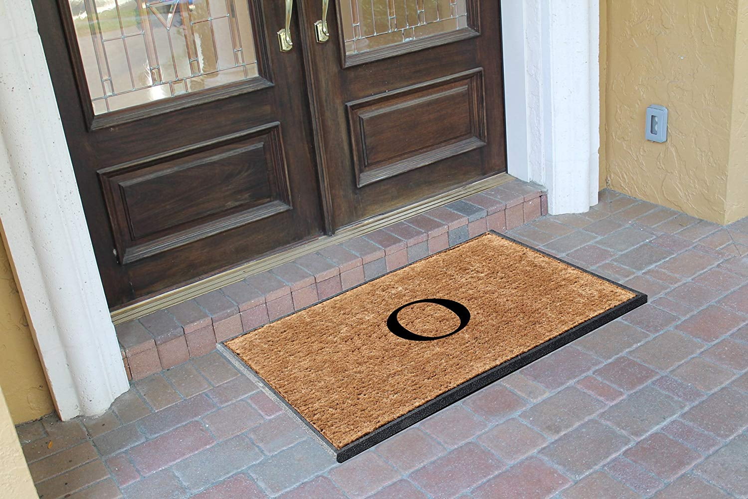 A1HC First Impression 30 in. x 48 in. Rubber and Coir Molded Double Monogrammed Door Mat