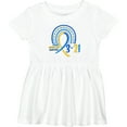 thumbnail image 3 of Inktastic 3-21 World Down Syndrome Day Blue and Yellow Rainbow Ribbon Girls Baby Dress, 3 of 5