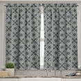 thumbnail image 2 of Ambesonne Grey and White Valance & Curtain, Star Tile, 55"x30", Charcoal Grey White, 2 of 6