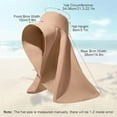 thumbnail image 4 of Sun Hats for Women,Beach Hiking Gardening Fishing Hat with Ponytail Hole Neck Flap Wide Brim Outdoor Sun Protection, Womens Visor, Floppy Sun Hats for Women,Head Umbrella Hat,Wide Brim Sun Hat, 4 of 6