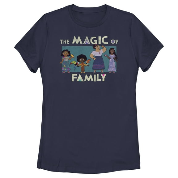 Women's Encanto The Magic of Family Graphic Tee Navy Blue X Large