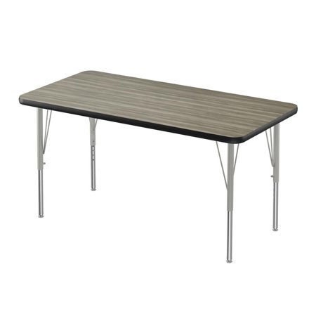 Correll Inc. Deluxe High-Pressure Top Activity Tables 24x36   RECTANGULAR  NEW ENGLAND DRIFTWOOD SILVER MIST