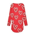thumbnail image 4 of successthop Red Long Sleeve Tops for Women Plus Size Holiday Tops Valentines Day Clothes Plus Size Tunic with Crew Neck Polyester Casual Love Heart Printed for Leggings for Valentines Gifts S, 4 of 5