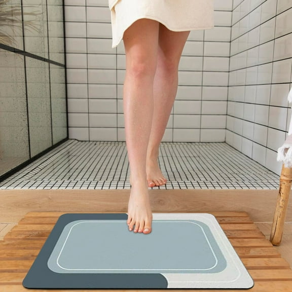 PpgejGEK Crystal Velvet Bathroom Rug 20 x 31 Inch Super Absorbent Rubber Backing Non Slip Washable for Shower Tub Laundry Kitchen
