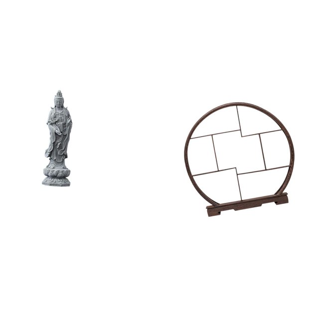 Escultura De Figura De Guan Yin Con Soporte De Madera, Estatua Tradicional De Buda Femenina, Accesorios Para Estantería, Armario, Escritorio, Decoración Del Hogar, Organizador De Regalos,