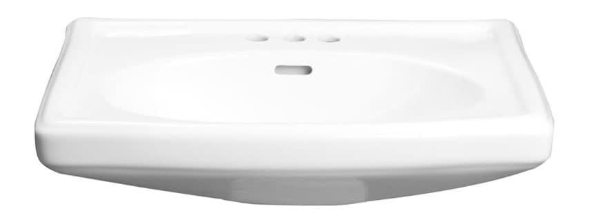 Proflo PF14104WH Alder Creek 25-1/2" Rectangular Vitreous China Pedestal Bathroom Sink -