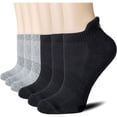 thumbnail image 2 of Calcetines deportivos Qarigey para mujer resistentes al desgaste color negro blanco Gris Talla única, 2 of 6