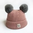 thumbnail image 5 of Cleance Sale!Kids Hat Autumn Kids Girls Boys Cap Cute Ear Cotton Ball Kids Knitted Beanies Hat, 5 of 5