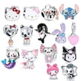 thumbnail image 2 of Charms Disney Stitch Pandora Plata 925 Charm Hello Kitty Animal Caricatura Para Pulsera Joyería de Dibujos Animados, 2 of 4