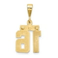 thumbnail image 3 of FB Jewels 14K Yellow Gold Small Diamond-cut Number 16 Charm, 3 of 4