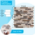 thumbnail image 4 of 10Pcs Peel and Stick Backsplash Thicker Design,12''x12'' Self-Adhesive Wall Tiles for Kitchen,Bathroom in Sandstone, 4 of 9