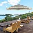 thumbnail image 2 of Outsunny Parasol de Patio Extérieur avec Inclinaison, Évent et Manivelle, pour Table, Gris, 2 of 10