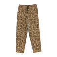 thumbnail image 6 of Uemuo Leopard Print Brown Pattern Women's Wide Leg Palazzo Lounge Pants with Pockets Light Weight Loose Comfy Casual Pajama Pants-, 6 of 9