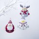 thumbnail image 5 of Colgantes navideños, decoraciones navideñas 6 colgantes de metal para árboles de Navidad, Papá Noel, muñeco de nieve y alce, 5 of 5