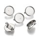 thumbnail image 3 of Tarnish Resistant 304 Stainless Steel Brooch Findings Flat Round Stainless Steel Color Tray: 12mm 14x6mm Pin: 0.7mm, 3 of 5