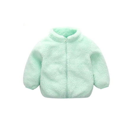 

Bagilaanoe Toddler Baby Boy Girl Plush Coat Long Sleeve Zipper Thick Warm Jacket 12M 18M 24M 3T 4T 5T Kids Fall Winter Casual Outwear